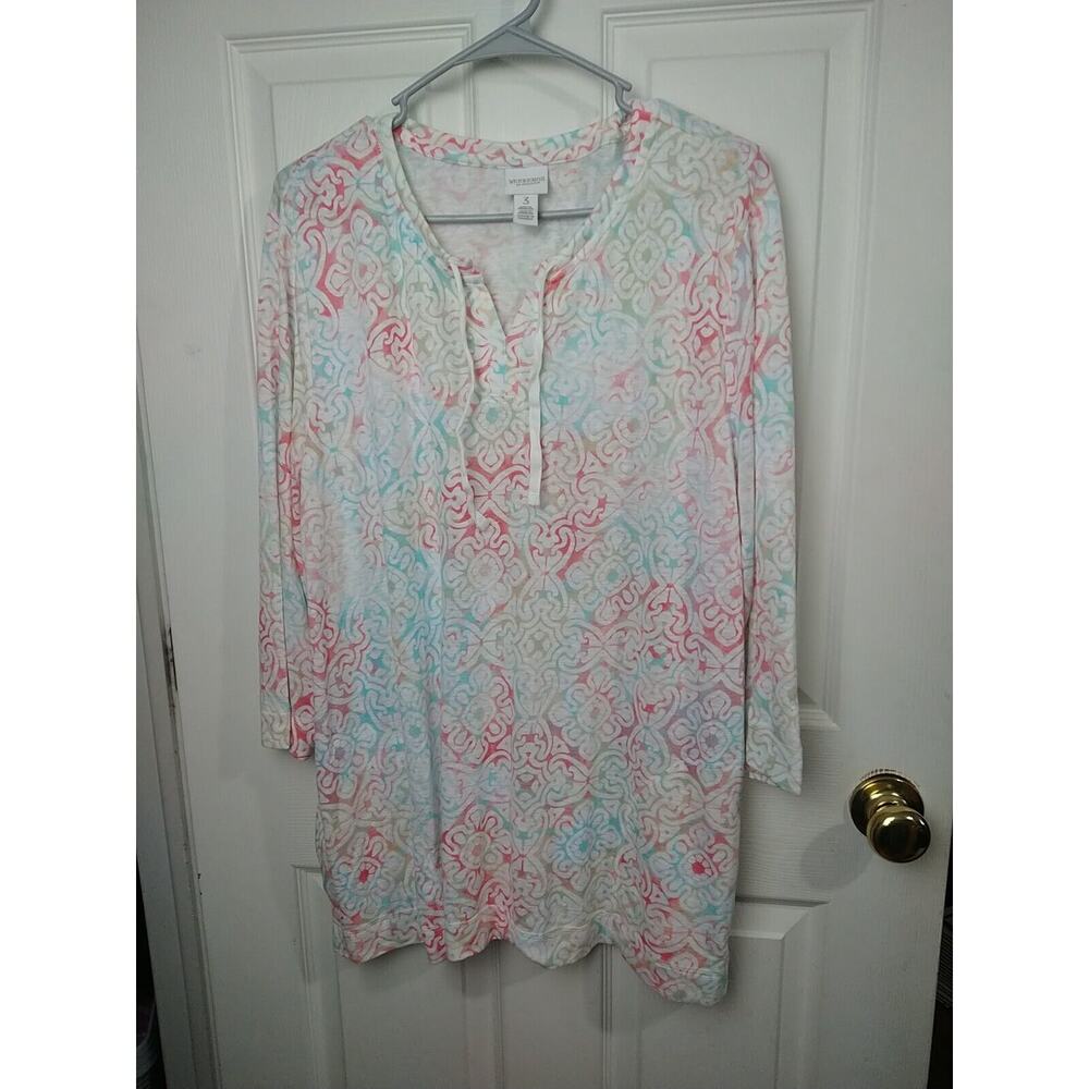 Weekend By Chicos Woman 3/L Pullover Lightweight V Neck 3/4 Sleeve Casual Wear